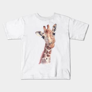 Watercolor giraffe illustration Kids T-Shirt